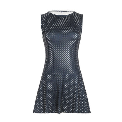 Zendea Women's Polka Dot Slim Fit Mini Dress Sleeveless Polyester Dress